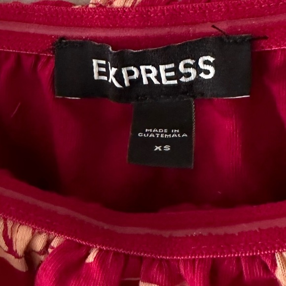 Express Floral Tube Magenta Crop Top - Picture 3 of 5